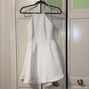 White Open Back Dress